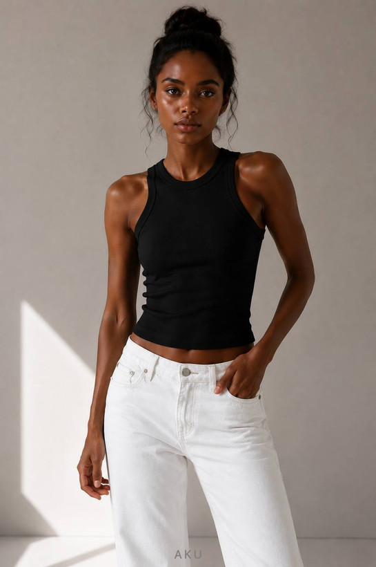 کراپ تاپ کبریتی زنانه(AKU) جنس فانریپ در شش رنگ مطابق عکس